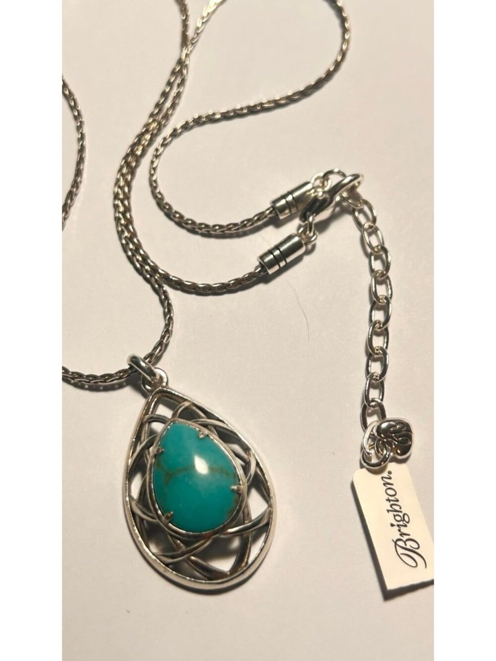 Brighton Your True Color turqoise teardrop Necklace NWT JL3920 $79